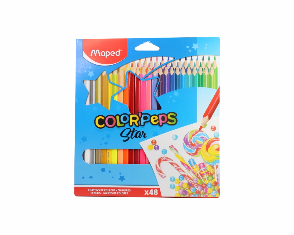 Set 48 Lápices de Colores Maped Color'Peps Star con Estuche de