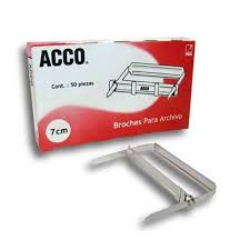 "GANCHO PARA FOLDER ACCO #22 (CAJA) 7 CM"