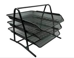 "ORGANIZADOR DE ESCRITORIO METAL MESH TALBOT (PARA SOBRES) 3 DIVISIONES"